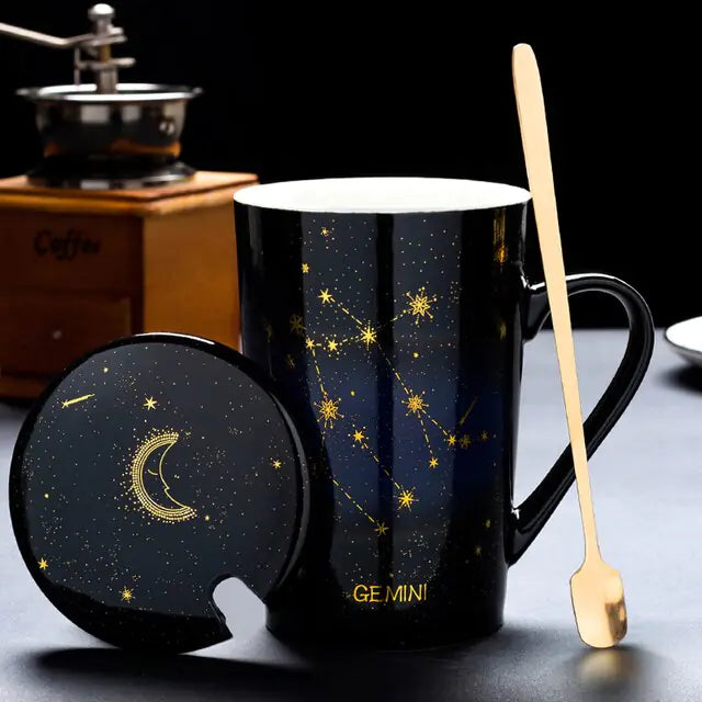 12 Constellations Creative Mug w/ Spoon