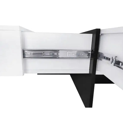 Elegant Square Coffee Table with Quadruple Storage