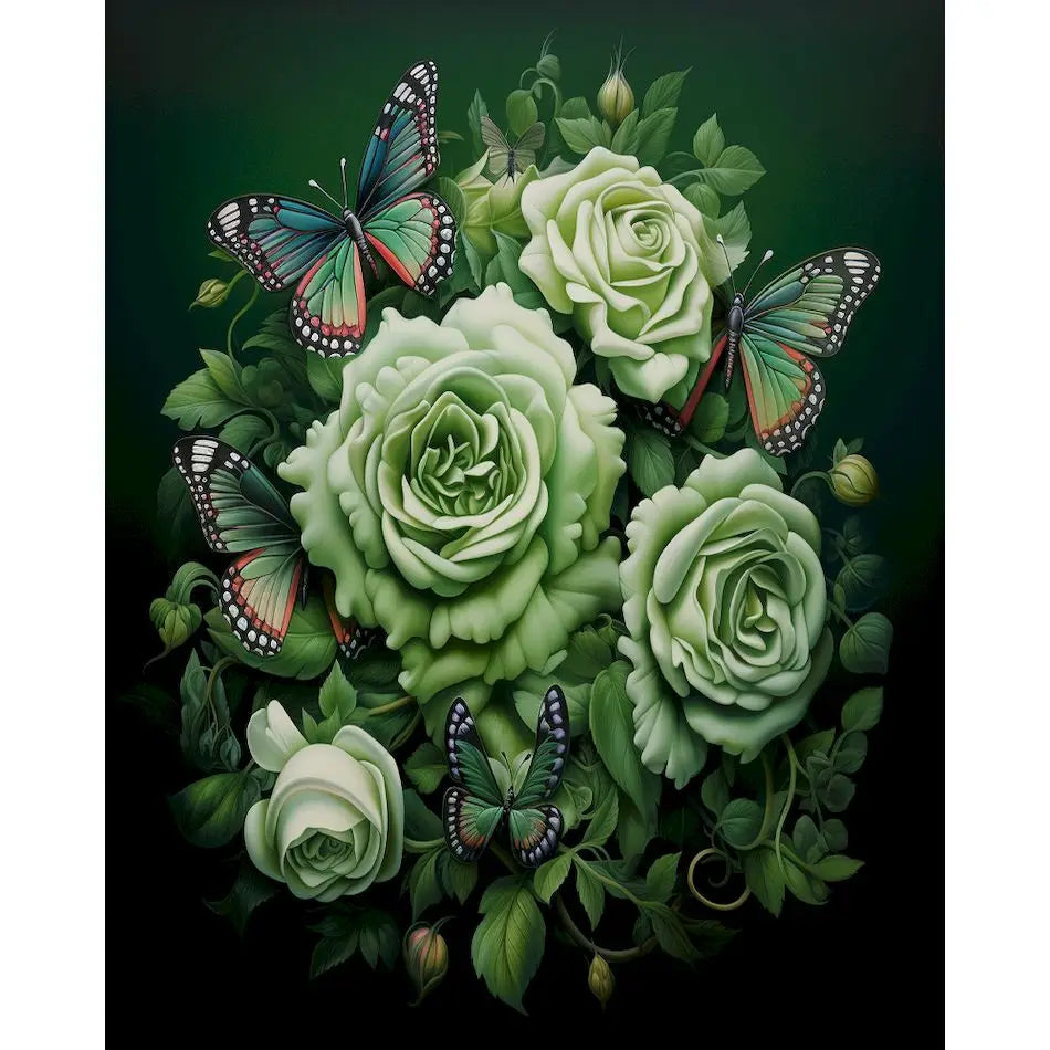 SDOYUNO-Painting By Number Adults Flowers,Rose Simple Oil Painting,Paint Kit,Handpainted,Arts Crafts,Personalized Gift,Wall Art