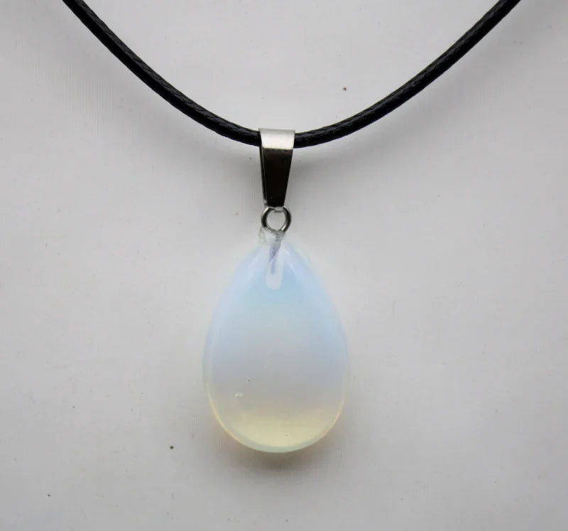 Crystal Teardrop Pendant Necklace