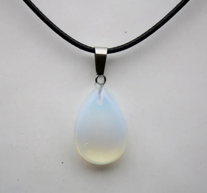 Crystal Teardrop Pendant Necklace