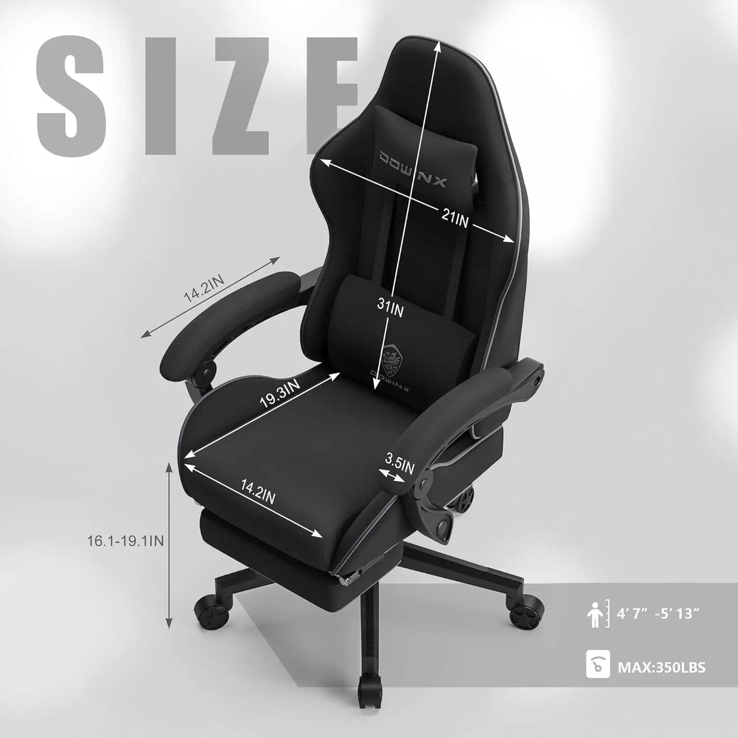 Ergonomic Dowinx Gaming Chair with Footrest