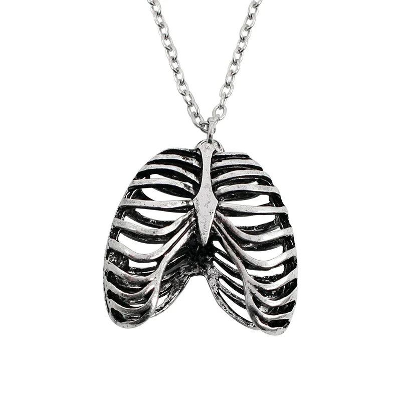 Rib Cage & Heart Necklace