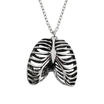 Rib Cage & Heart Necklace
