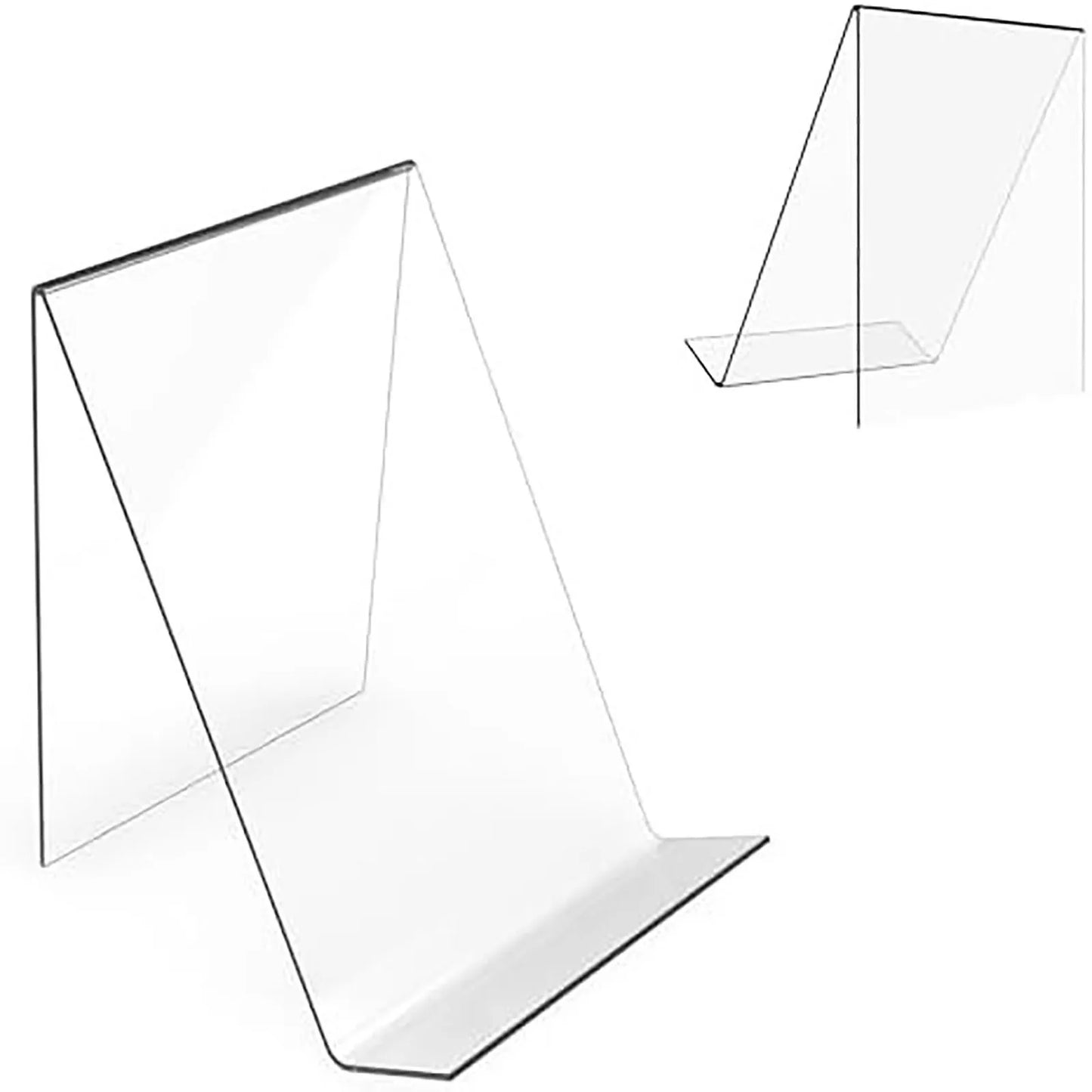 4pCS Acrylic Book Stand Book Holder For Display Clear Easel Stand For Display Transparent Holder For Postcard Sticker Decoration