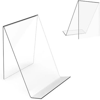 4pCS Acrylic Book Stand Book Holder For Display Clear Easel Stand For Display Transparent Holder For Postcard Sticker Decoration