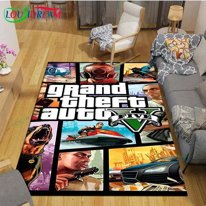 Video Game Rug Retro CD Rug Popular Game Rug Gamer Room Decor Gamer Gift DVD Rug for Teen Room Birthday Gift Non Slip Washable