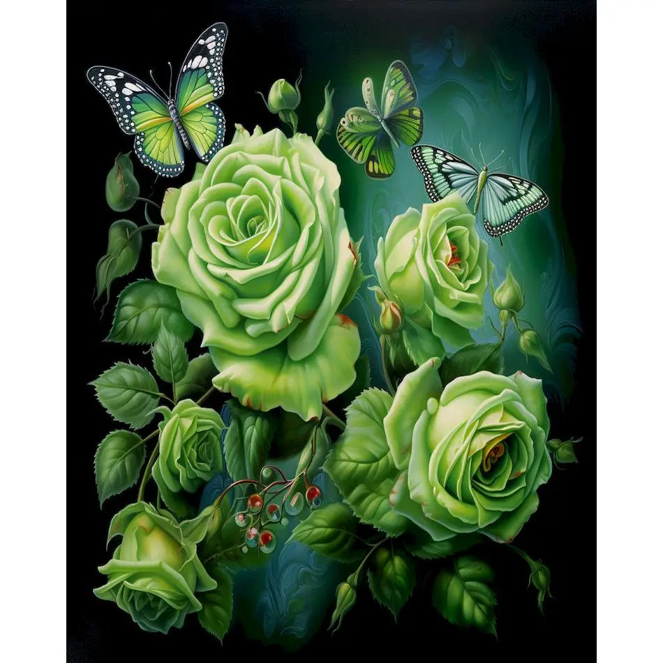 SDOYUNO-Painting By Number Adults Flowers,Rose Simple Oil Painting,Paint Kit,Handpainted,Arts Crafts,Personalized Gift,Wall Art