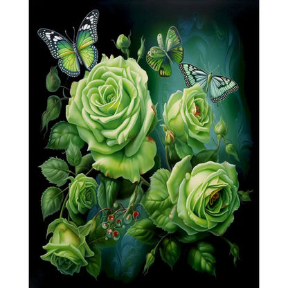 SDOYUNO-Painting By Number Adults Flowers,Rose Simple Oil Painting,Paint Kit,Handpainted,Arts Crafts,Personalized Gift,Wall Art