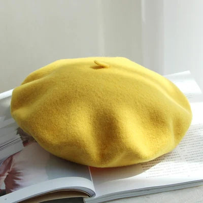Wool Thick  Berets Artist French Beret Women Painter Hat Girls Female Warm  Walking Cap