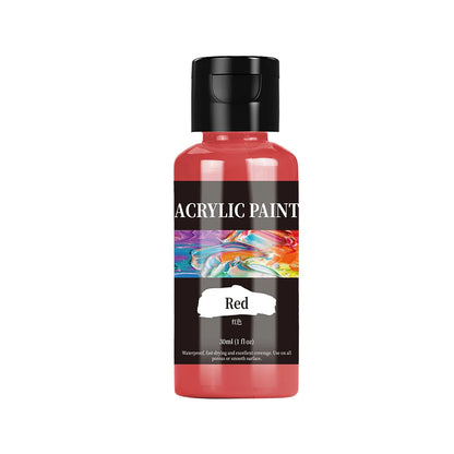 24 Colour Acrylic Paint Colors Bottled Acrylic Paint Set Paint For Fabric Clothing Painting Rich For Leather DIY Pigment