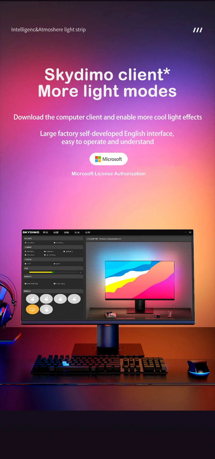 Smart Gaming LED Strip Lights Computer Sync Light Strip Monitor RGB Screen LED Backlight For Gaming Room Atmosphere Decor