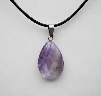 Crystal Teardrop Pendant Necklace
