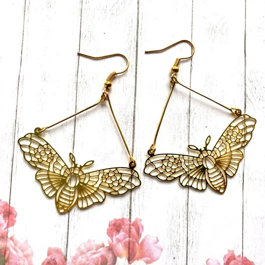 Assorted Moth & Butterfly Dangle Earrings