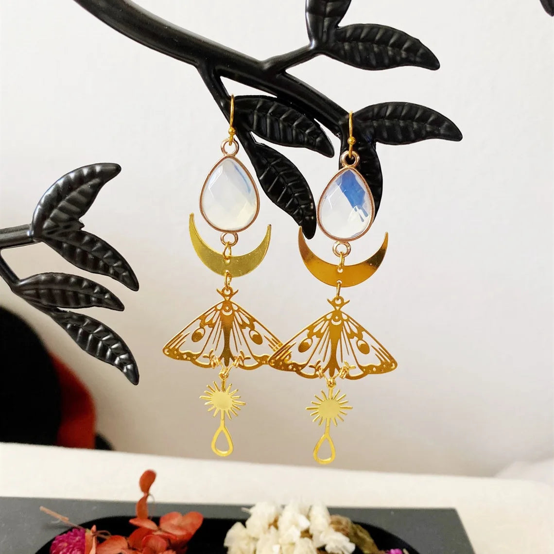 Assorted Moth & Butterfly Dangle Earrings