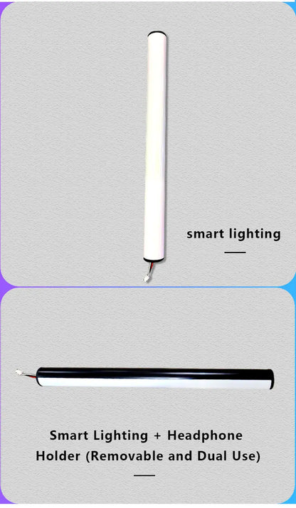 USB LED Lights Gaming Headset Stand RGBIC Lights Gaming Headset Stand Decoration Gaming For Gaming Room Accessories New