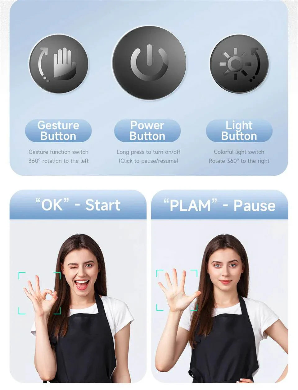 FANGTUOSI AI Smart Gimbal 360° Face Tracking Smartphone Stabilizer