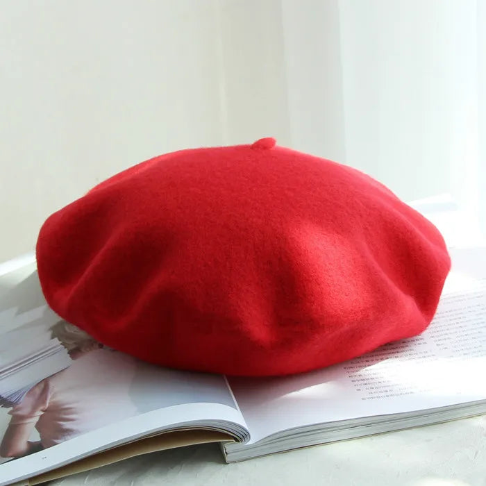 Wool Thick  Berets Artist French Beret Women Painter Hat Girls Female Warm  Walking Cap