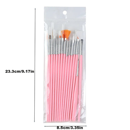 15pcs Fine Detail Paint Brush Set - Miniature Paint Brush For Detailing & Art Painting - Acrylic, Watercolor, Oil,Models