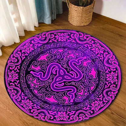 Razer Round Rugs Carpet Game Rome Gamer Gift Door Floor Mat Playroom Upholstery Living Room Bedroom Fashion Gaming Rug Decor