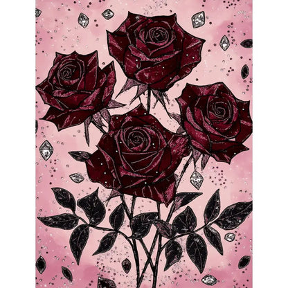 SDOYUNO-Painting By Number Adults Flowers,Rose Simple Oil Painting,Paint Kit,Handpainted,Arts Crafts,Personalized Gift,Wall Art