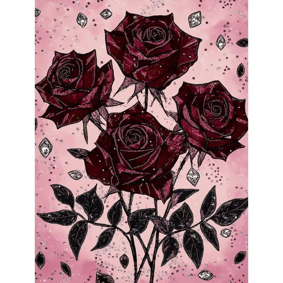 SDOYUNO-Painting By Number Adults Flowers,Rose Simple Oil Painting,Paint Kit,Handpainted,Arts Crafts,Personalized Gift,Wall Art