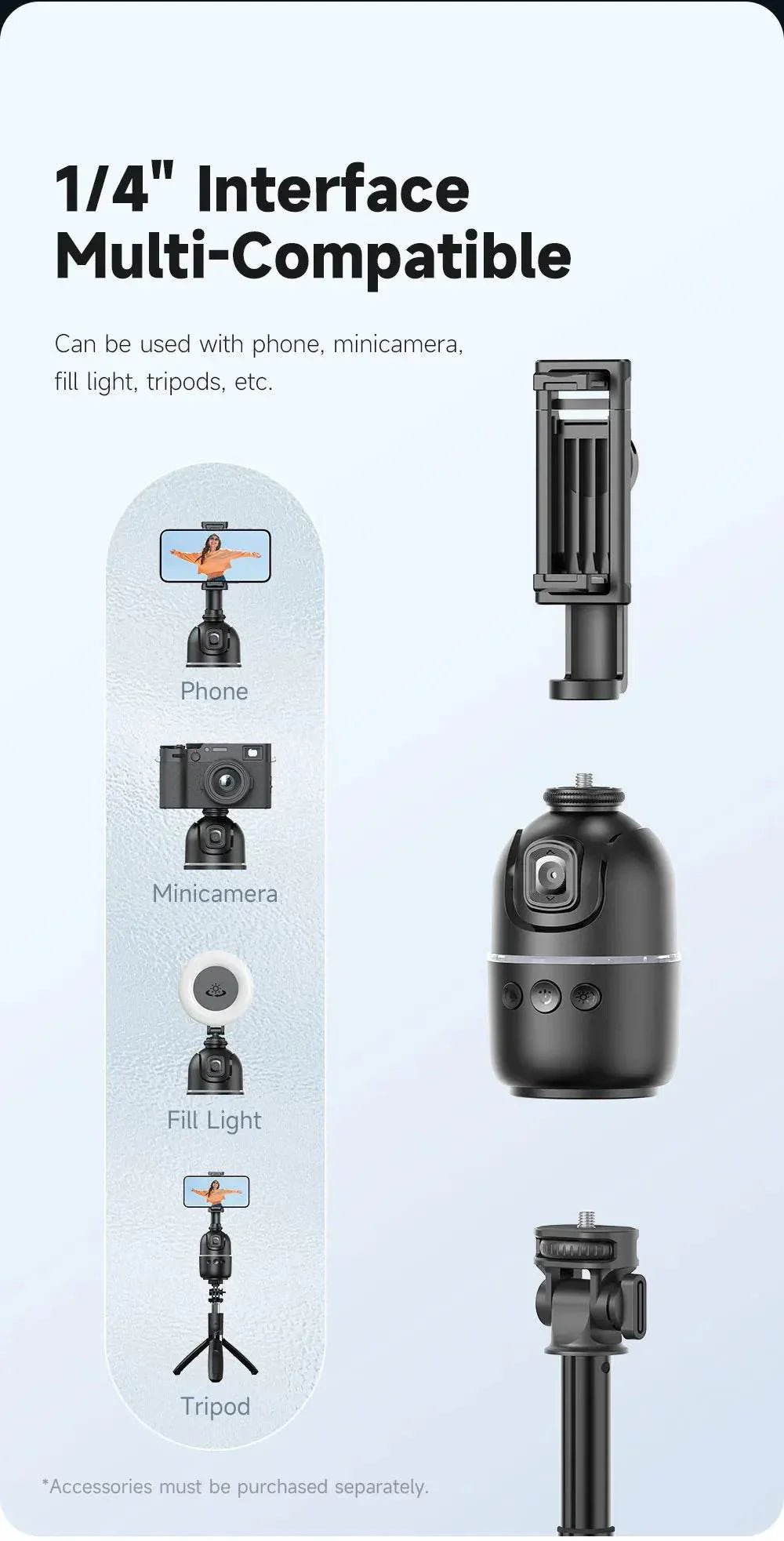 Selfieshow P03 Gimbal Stabilizer with 360 Rotation Tracking