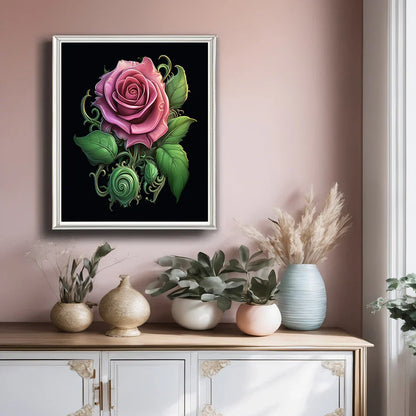SDOYUNO-Painting By Number Adults Flowers,Rose Simple Oil Painting,Paint Kit,Handpainted,Arts Crafts,Personalized Gift,Wall Art