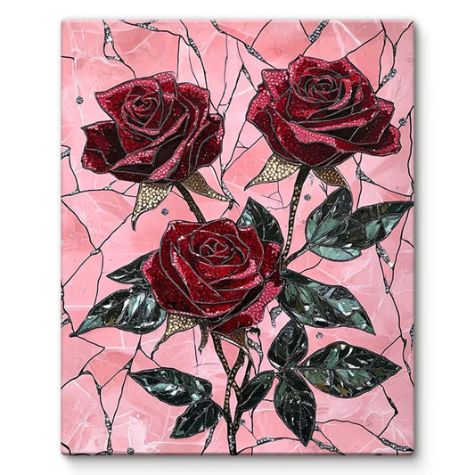 SDOYUNO-Painting By Number Adults Flowers,Rose Simple Oil Painting,Paint Kit,Handpainted,Arts Crafts,Personalized Gift,Wall Art