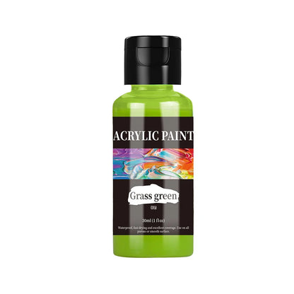 24 Colour Acrylic Paint Colors Bottled Acrylic Paint Set Paint For Fabric Clothing Painting Rich For Leather DIY Pigment