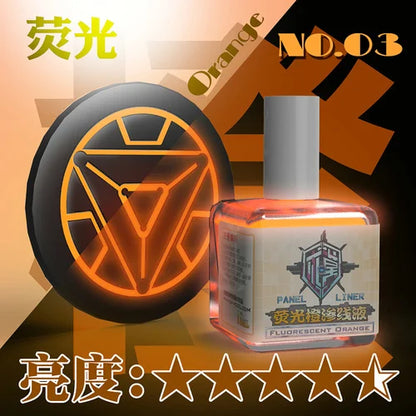 Fluorescent Color Liquid Paint Eco- Friendly Water-Based 18ML Model Panel Line Coloring Tool
