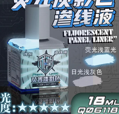 Fluorescent Color Liquid Paint Eco- Friendly Water-Based 18ML Model Panel Line Coloring Tool
