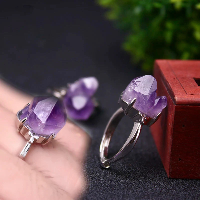 Amethyst Cluster Ring