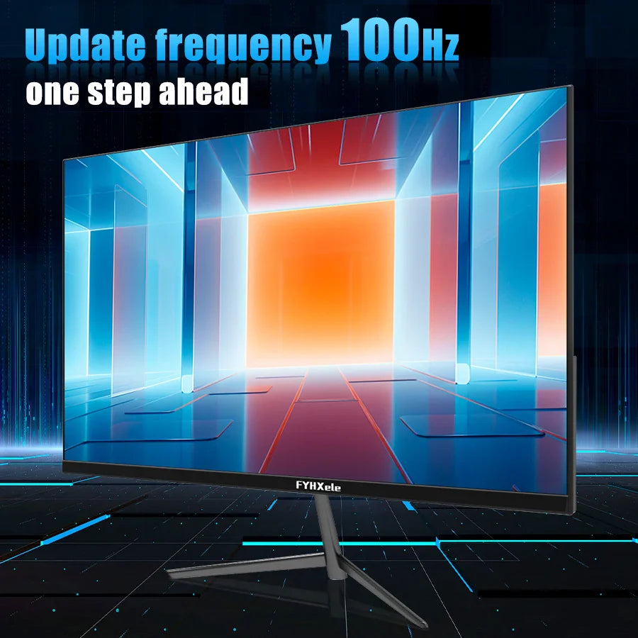 FYHXele 24Inch 100Hz Gaming Monitor 1080P Desktop Display 2ms Response Time Eye Care Screen LCD Support HDR G-Sync VESA
