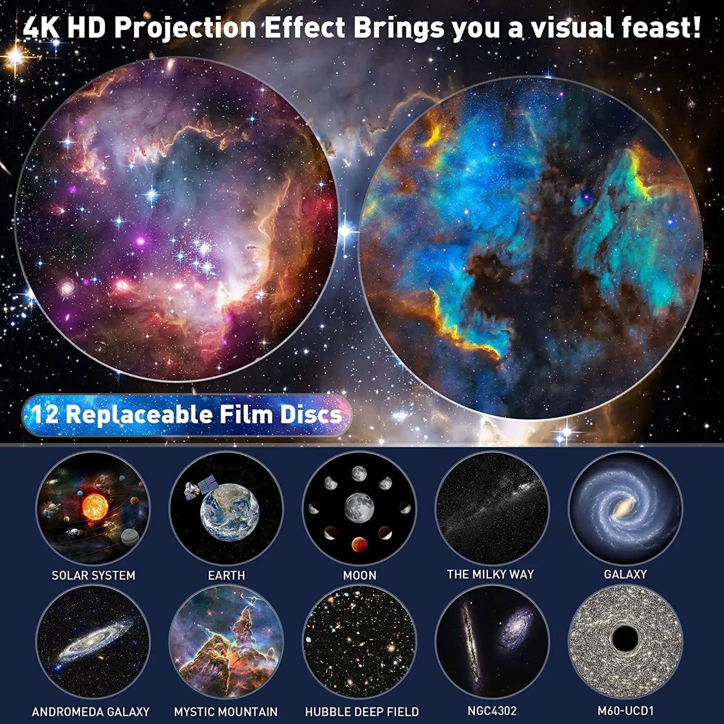 13 in 1 Star Projector, Planetarium Galaxy Projector for Bedroom, Aurora Projector, Night Light Projector for Kids Adults
