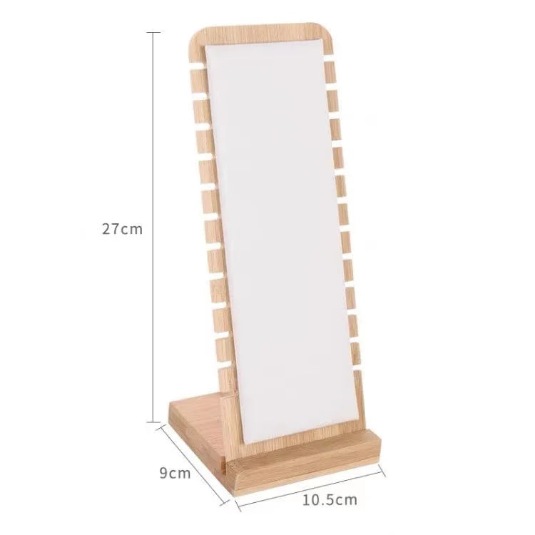 Bamboo Jewelry Display Stand Necklace Display Stand Wooden Multiple Necklace Easel Showcase Display Holder for Necklaces