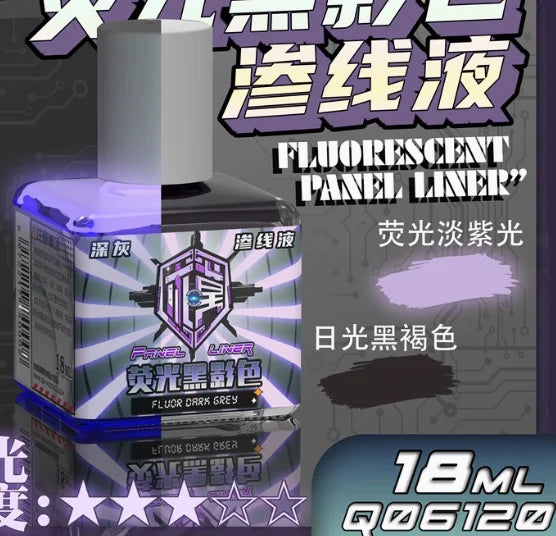 Fluorescent Color Liquid Paint Eco- Friendly Water-Based 18ML Model Panel Line Coloring Tool