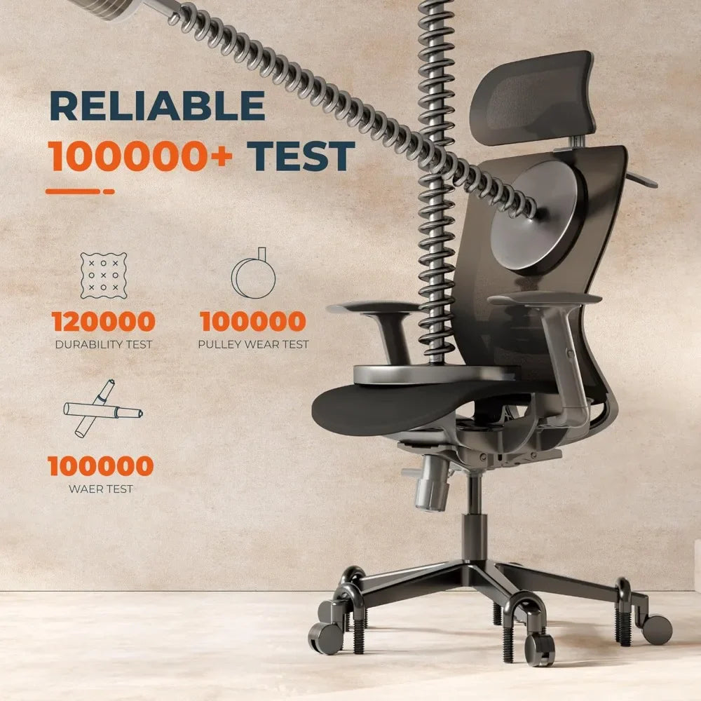 Ergochair Pro Ergonomic Office Chair, Swivel Computer Chair, Home Office Desk Chairs， with Lumbar Support/2D Headrest/300Lbs Hea