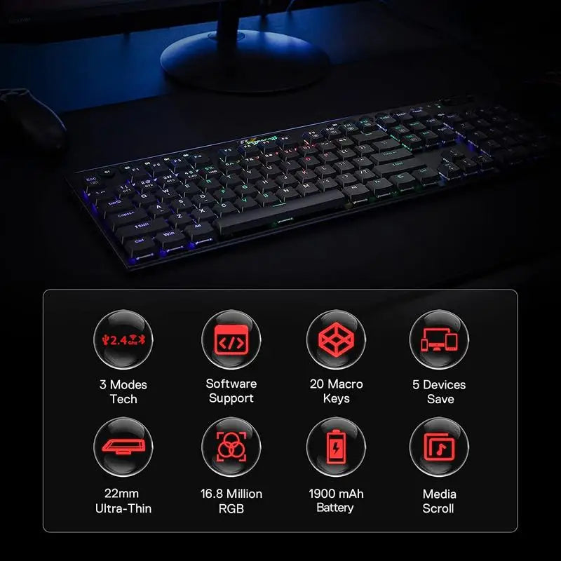 K618 Horus Wireless RGB Mechanical Keyboard