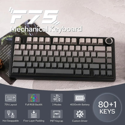 F75 Pro Gasket Mounted Wireless Gaming Mechanical Keyboard