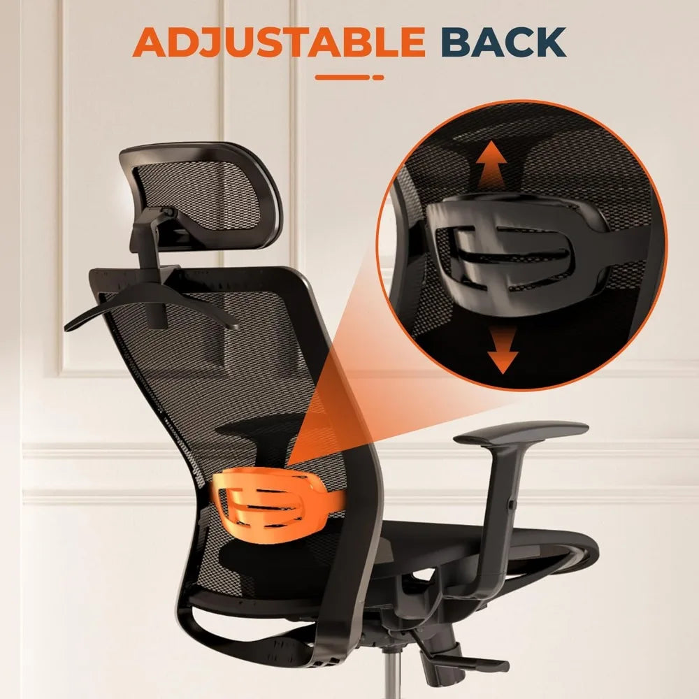 Ergochair Pro Ergonomic Office Chair, Swivel Computer Chair, Home Office Desk Chairs， with Lumbar Support/2D Headrest/300Lbs Hea