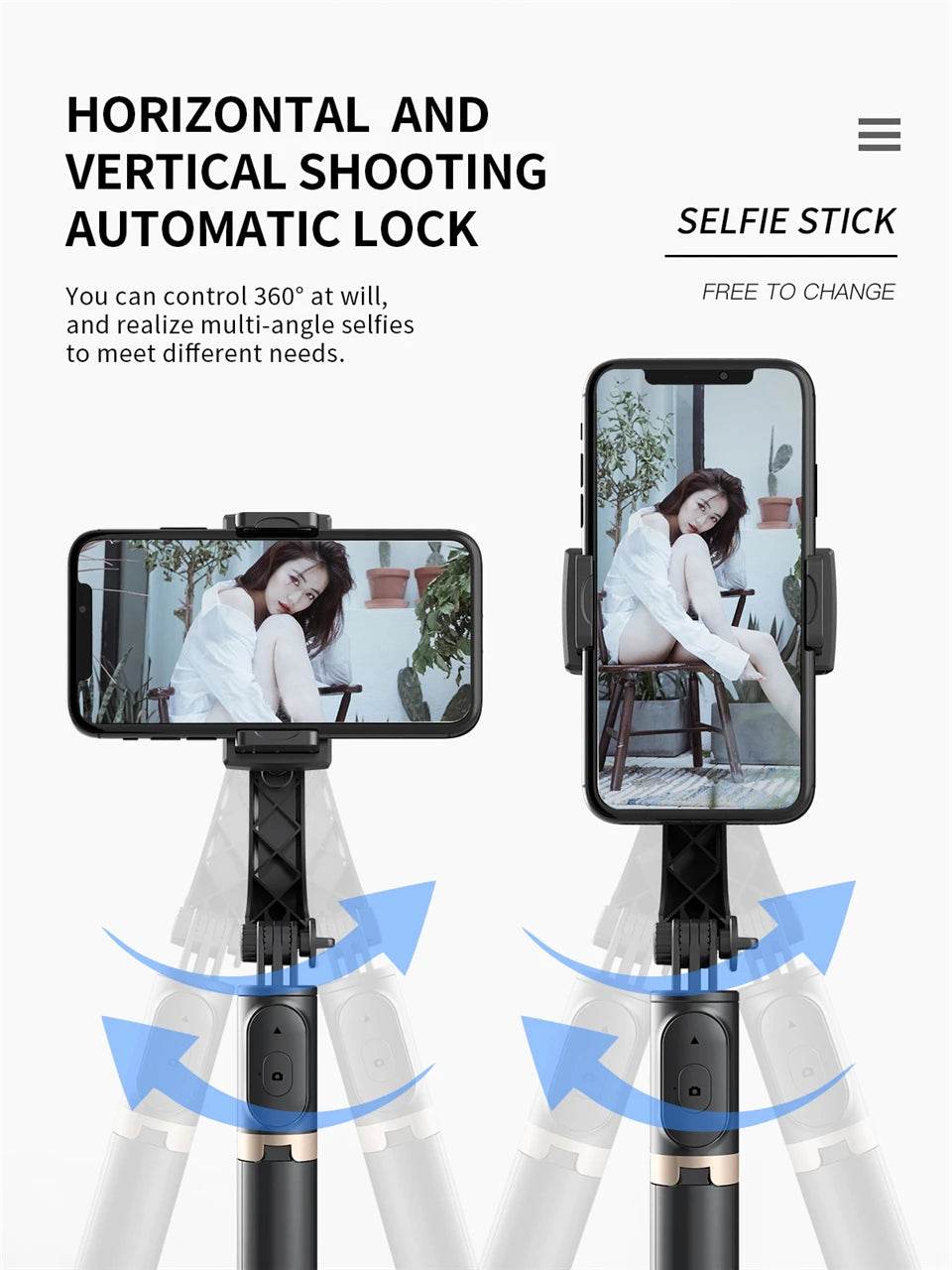 FGCLSY 2024 New Gimbal Stabilizer Selfie Stick Tripod
