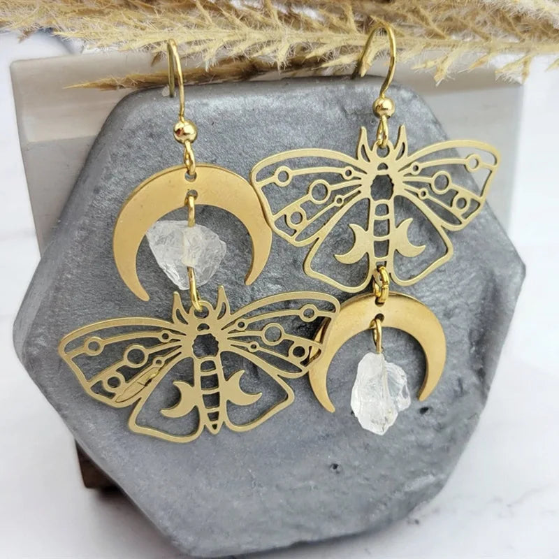 Assorted Moth & Butterfly Dangle Earrings