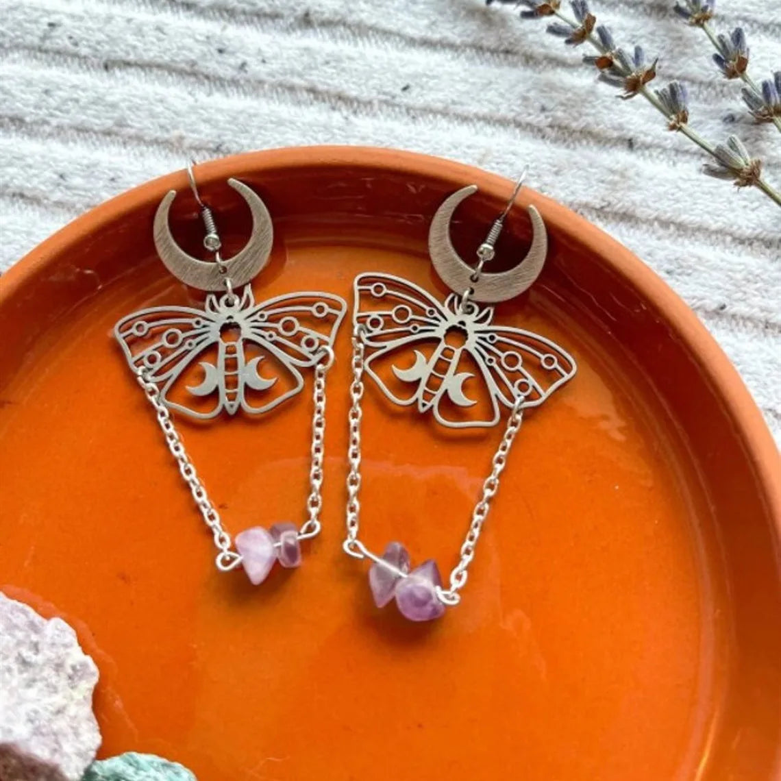 Assorted Moth & Butterfly Dangle Earrings