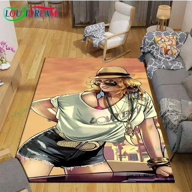 Video Game Rug Retro CD Rug Popular Game Rug Gamer Room Decor Gamer Gift DVD Rug for Teen Room Birthday Gift Non Slip Washable