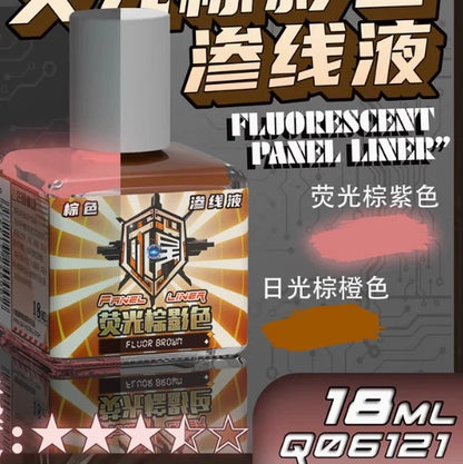 Fluorescent Color Liquid Paint Eco- Friendly Water-Based 18ML Model Panel Line Coloring Tool