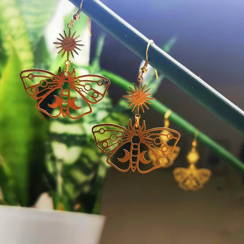 Assorted Moth & Butterfly Dangle Earrings