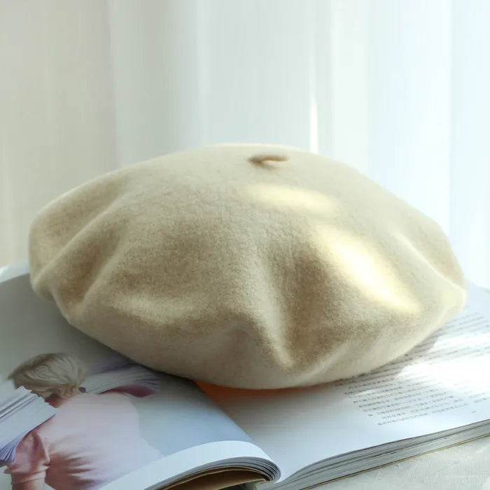 Wool Thick  Berets Artist French Beret Women Painter Hat Girls Female Warm  Walking Cap