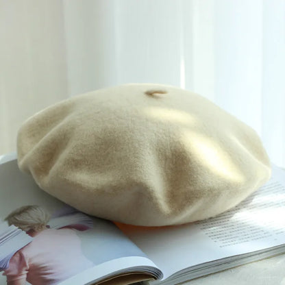 Wool Thick  Berets Artist French Beret Women Painter Hat Girls Female Warm  Walking Cap