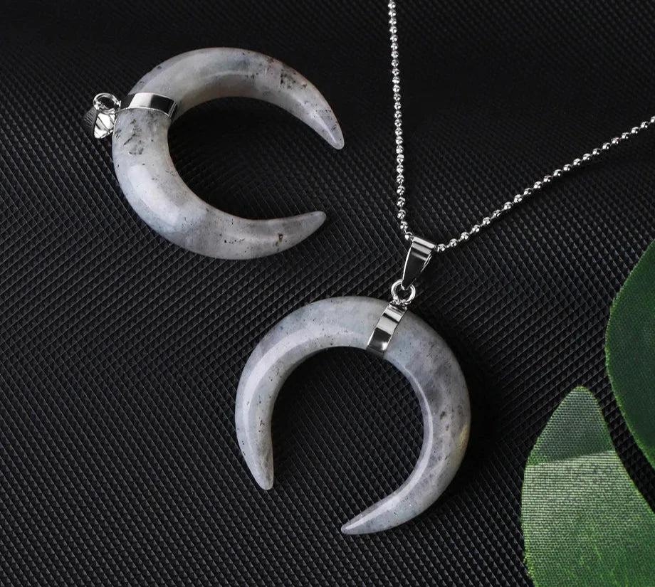 Crystal Crescent Moon Necklaces